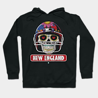 American Football - New England Skull Football Gift Hoodie